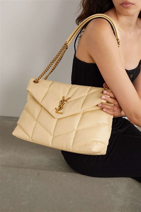 Saint Laurent Medium Loulou Quilted Puffer Leather Shoulder Bag .